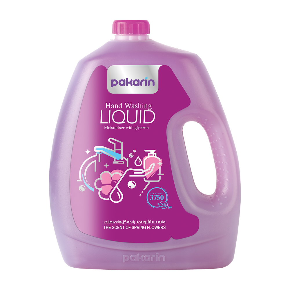 مایع دستشویی شفاف  3750 میلی لیتر پاکارین