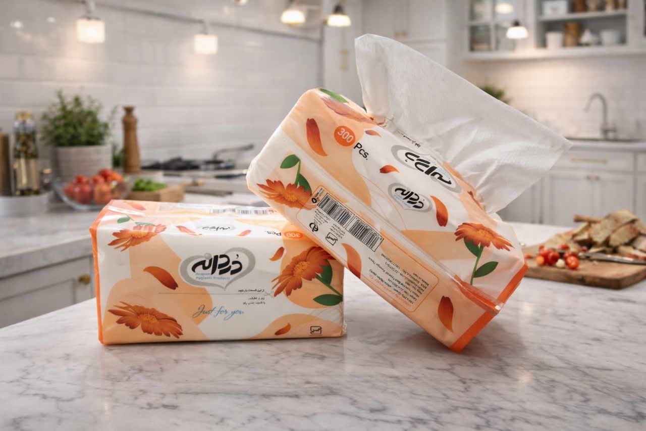 دستمال کاغذی حوله آشپزخانه  (مخزنی) 400 برگ با جذب بالا